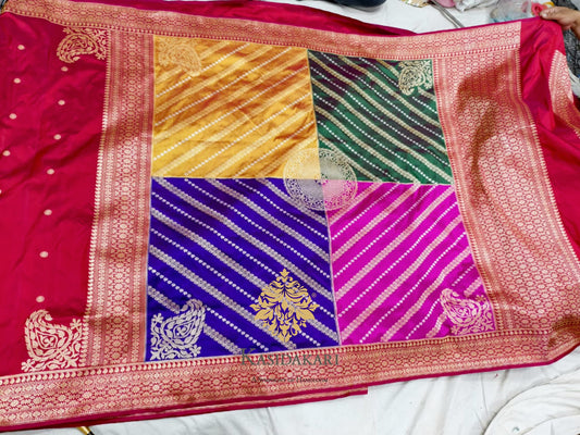 Pure Handwoven Multicoloured Rangkaat Sari- “Sadhna”