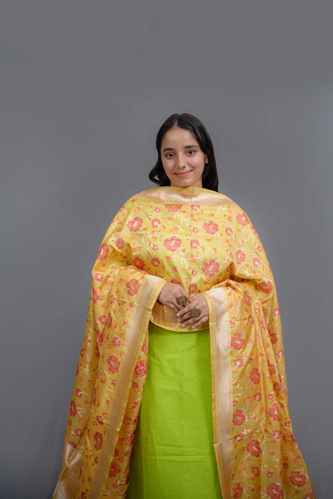Pure Katan Silk Handloom Dupatta