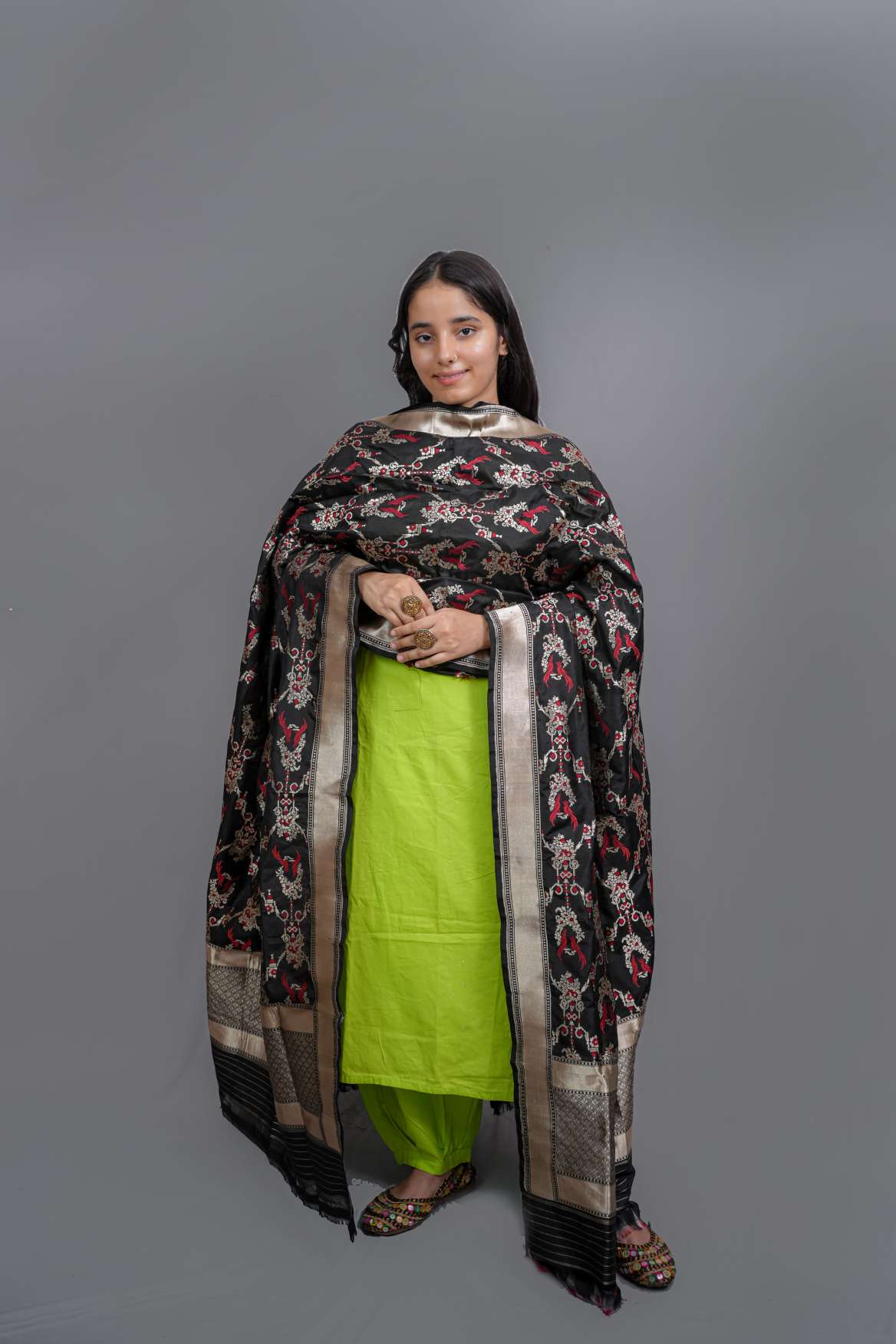 Banarasi Katan Silk Handloom Dupatta