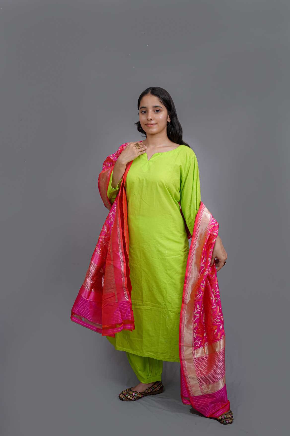 Banarasi Katan Silk Handloom Dupatta