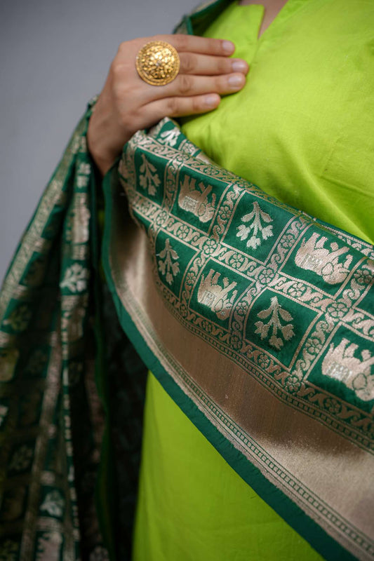 Banarasi Katan Silk Handloom Dupatta
