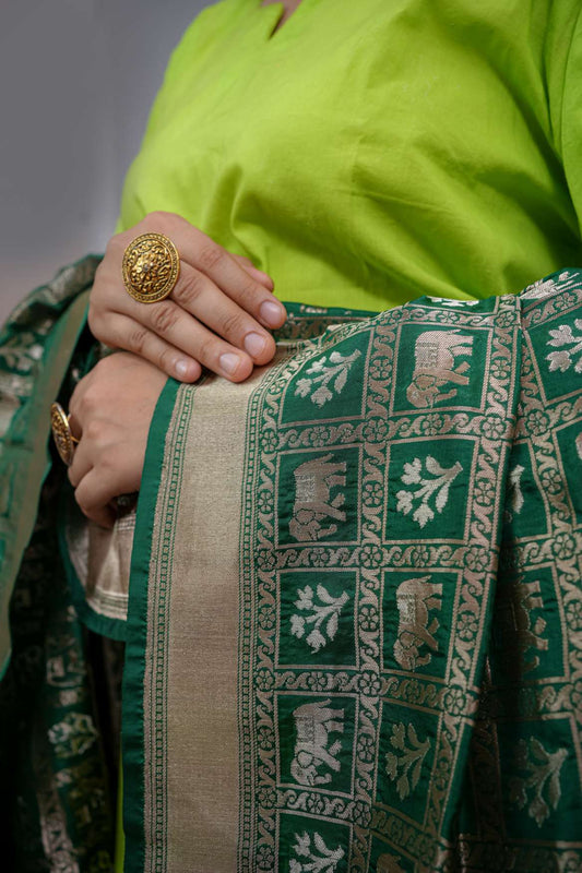 Banarasi Katan Silk Handloom Dupatta