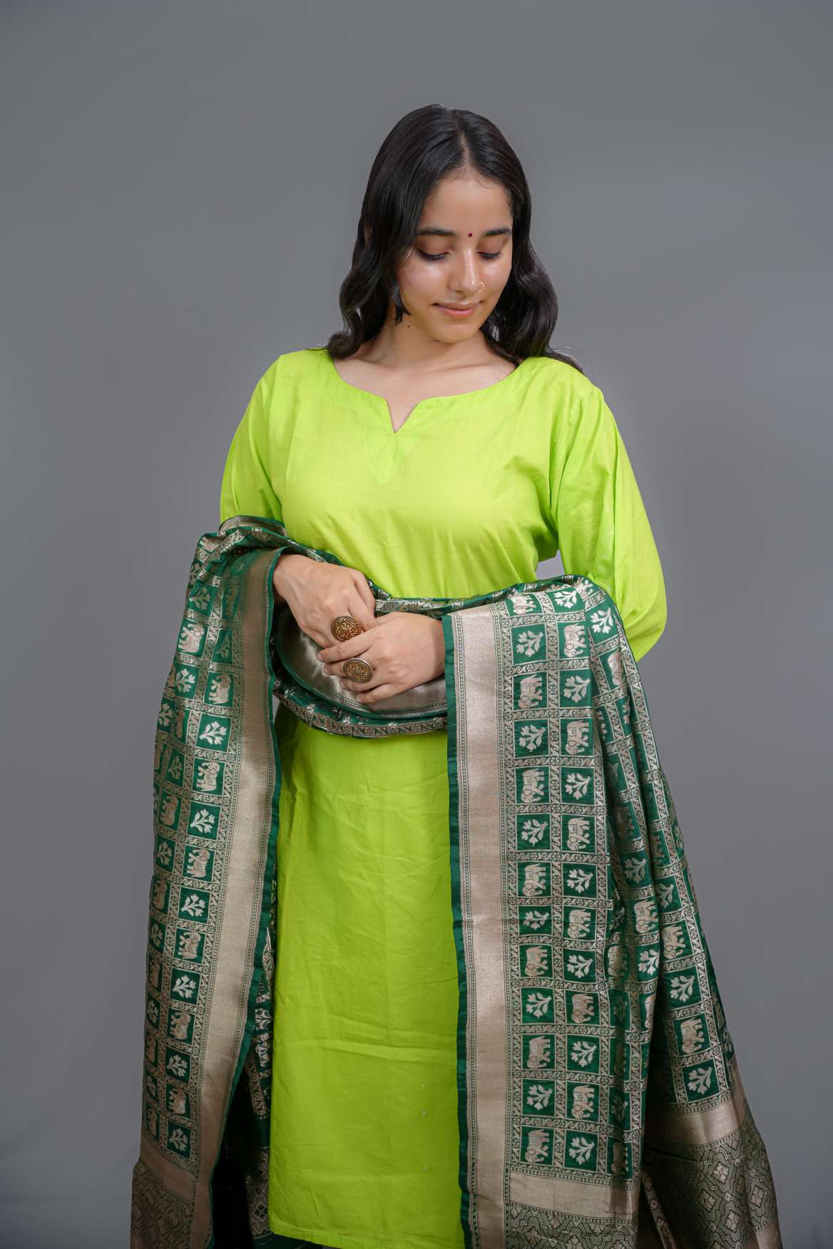 Banarasi Katan Silk Handloom Dupatta