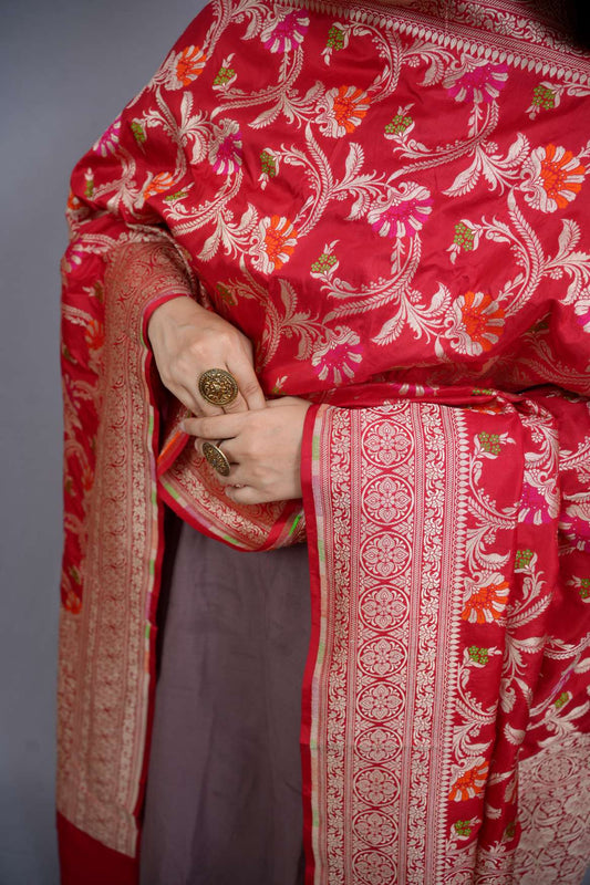 Banarasi Katan Silk Handloom Dupatta