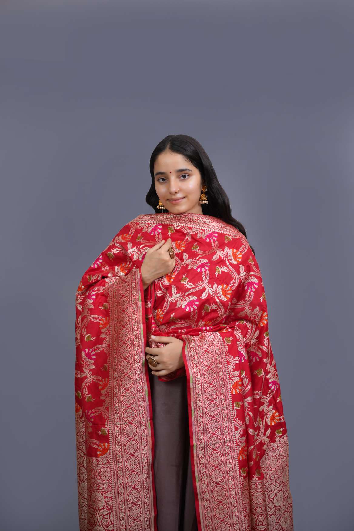 Banarasi Katan Silk Handloom Dupatta