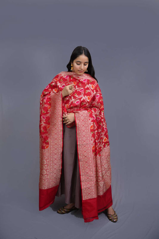 Banarasi Katan Silk Handloom Dupatta