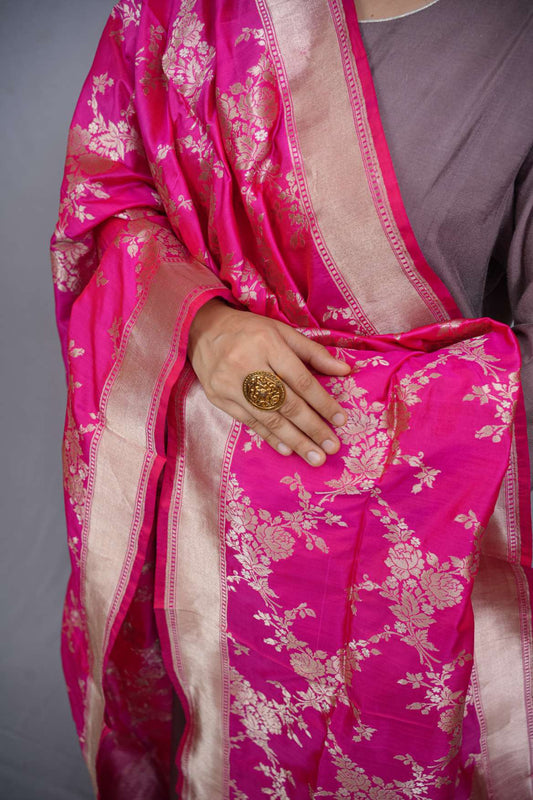 Banarasi Katan Silk Handloom Dupatta