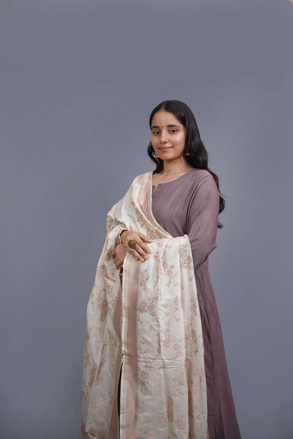 Banarasi Pure Katan Silk Handloom Dupatta