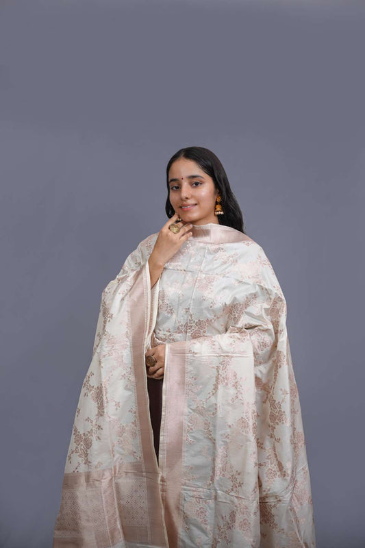 Banarasi Pure Katan Silk Handloom Dupatta