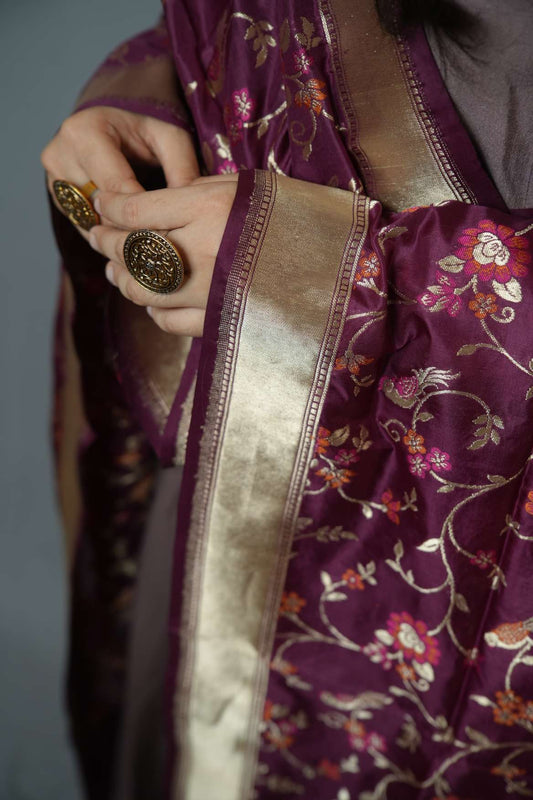 Banarasi Pure Katan Silk Handloom Dupatta