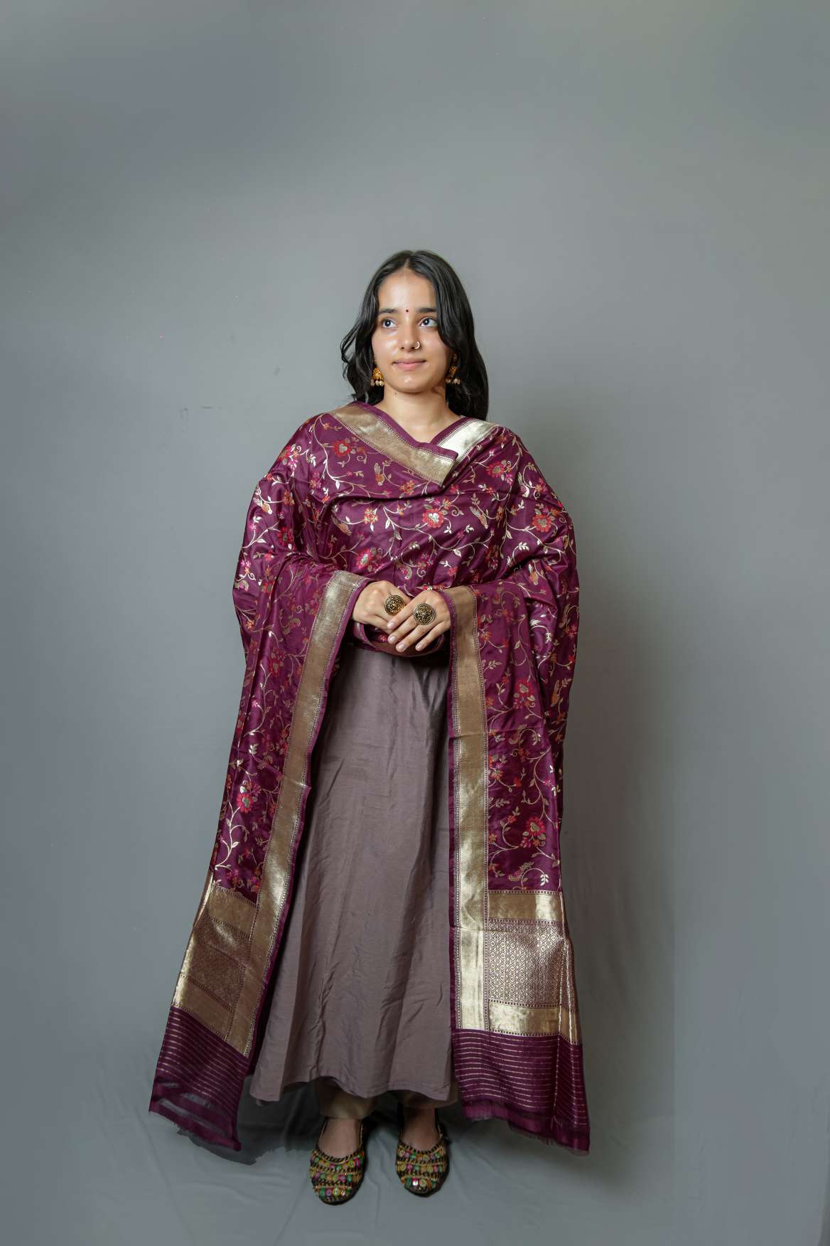 Banarasi Pure Katan Silk Handloom Dupatta