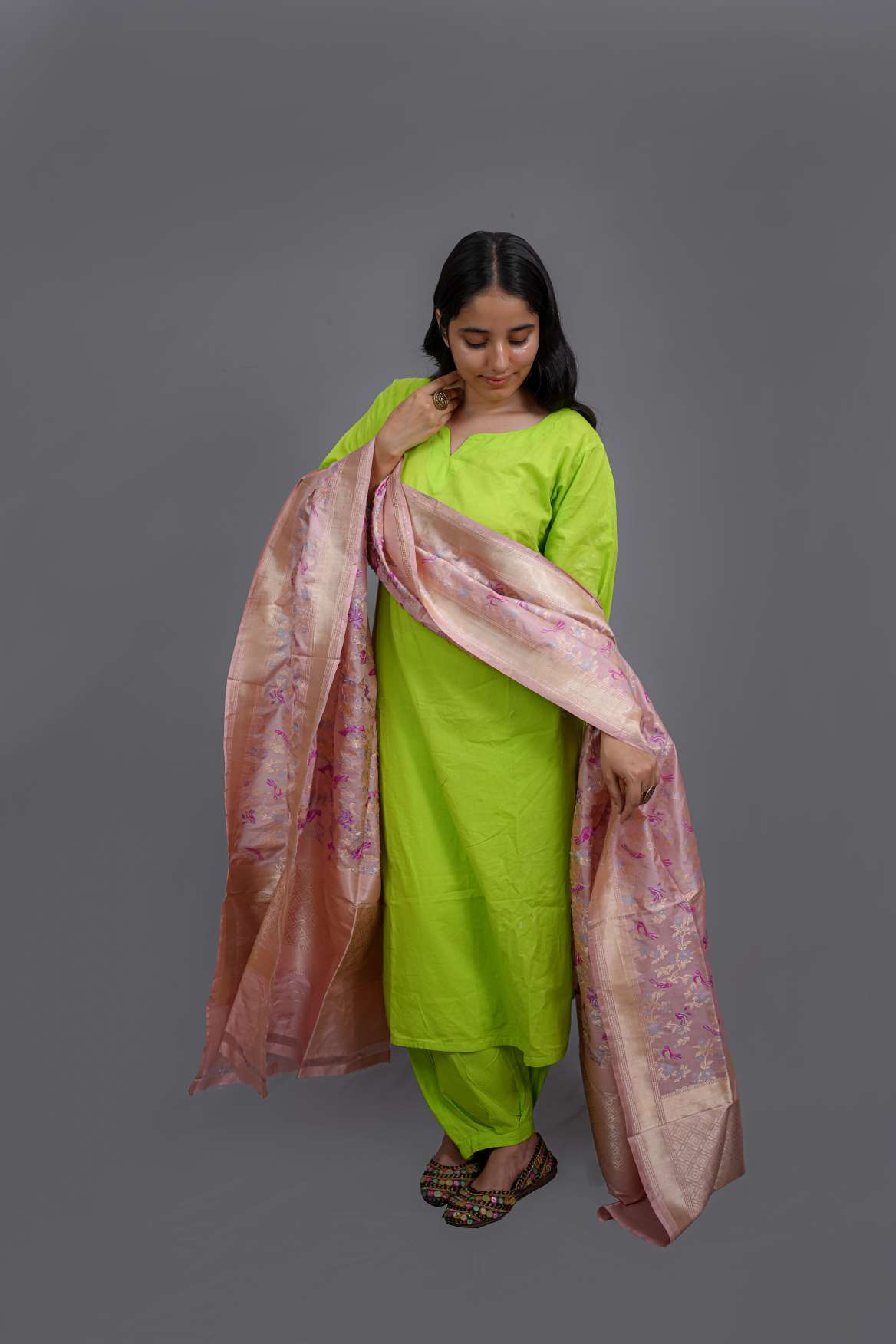 Banarasi Katan Silk Handloom Dupatta