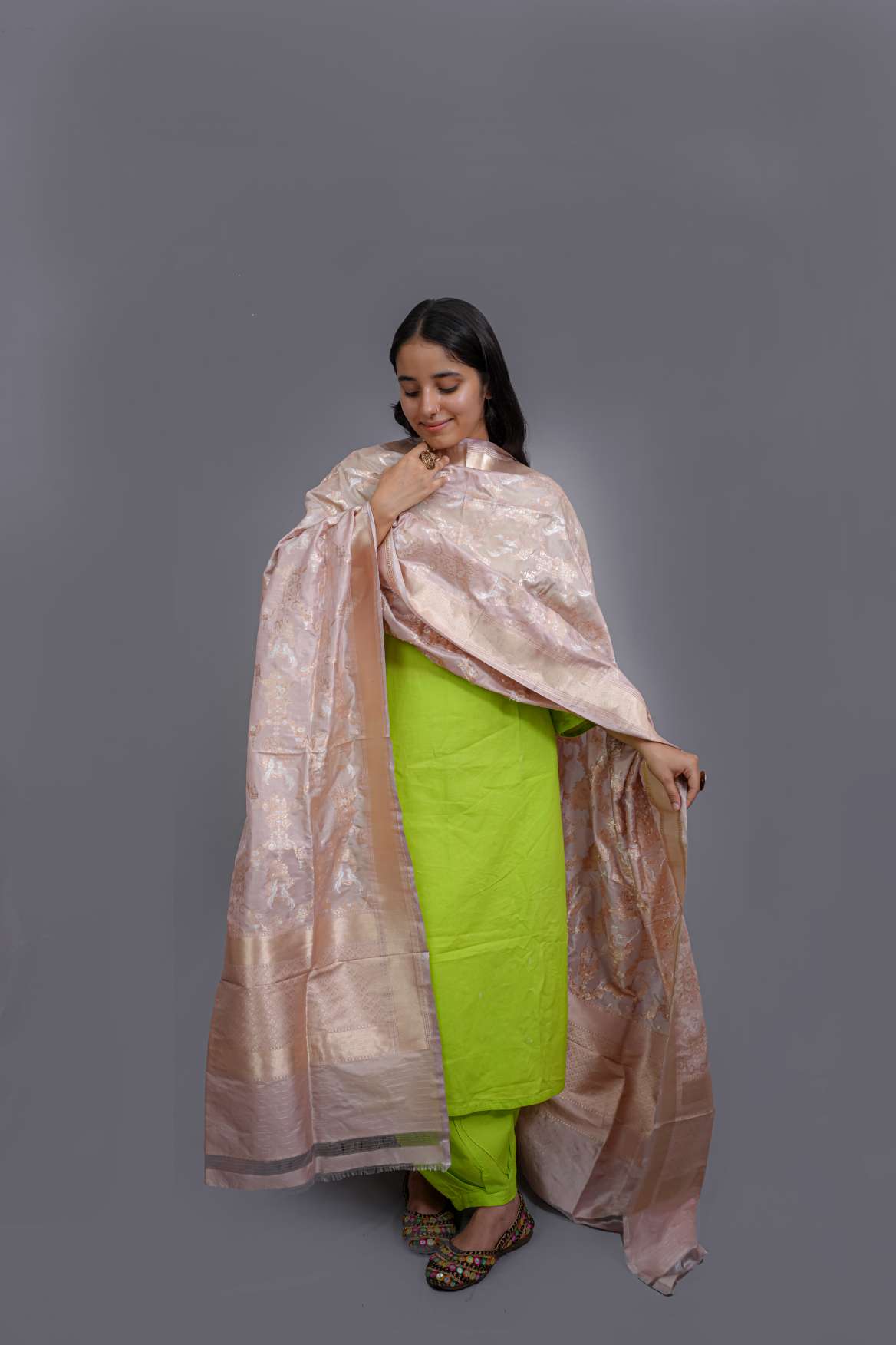 Banarasi Katan Silk Handloom Dupatta