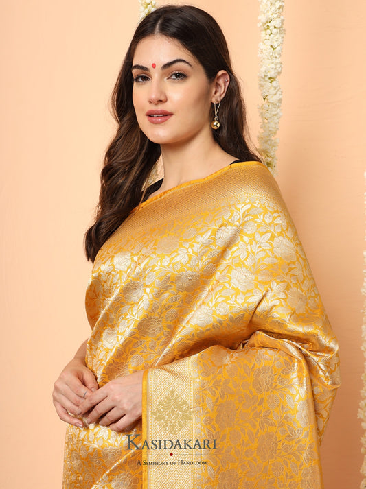 Pure handwoven kataan silk -Gulab Sari