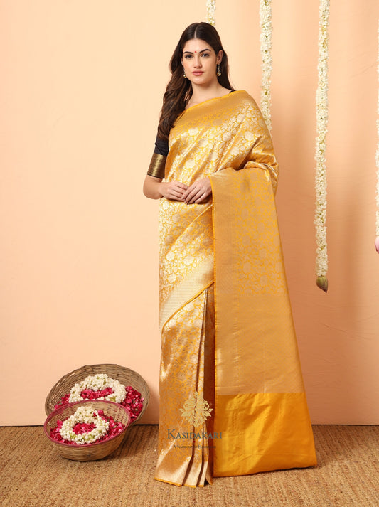 Pure handwoven kataan silk -Gulab Sari