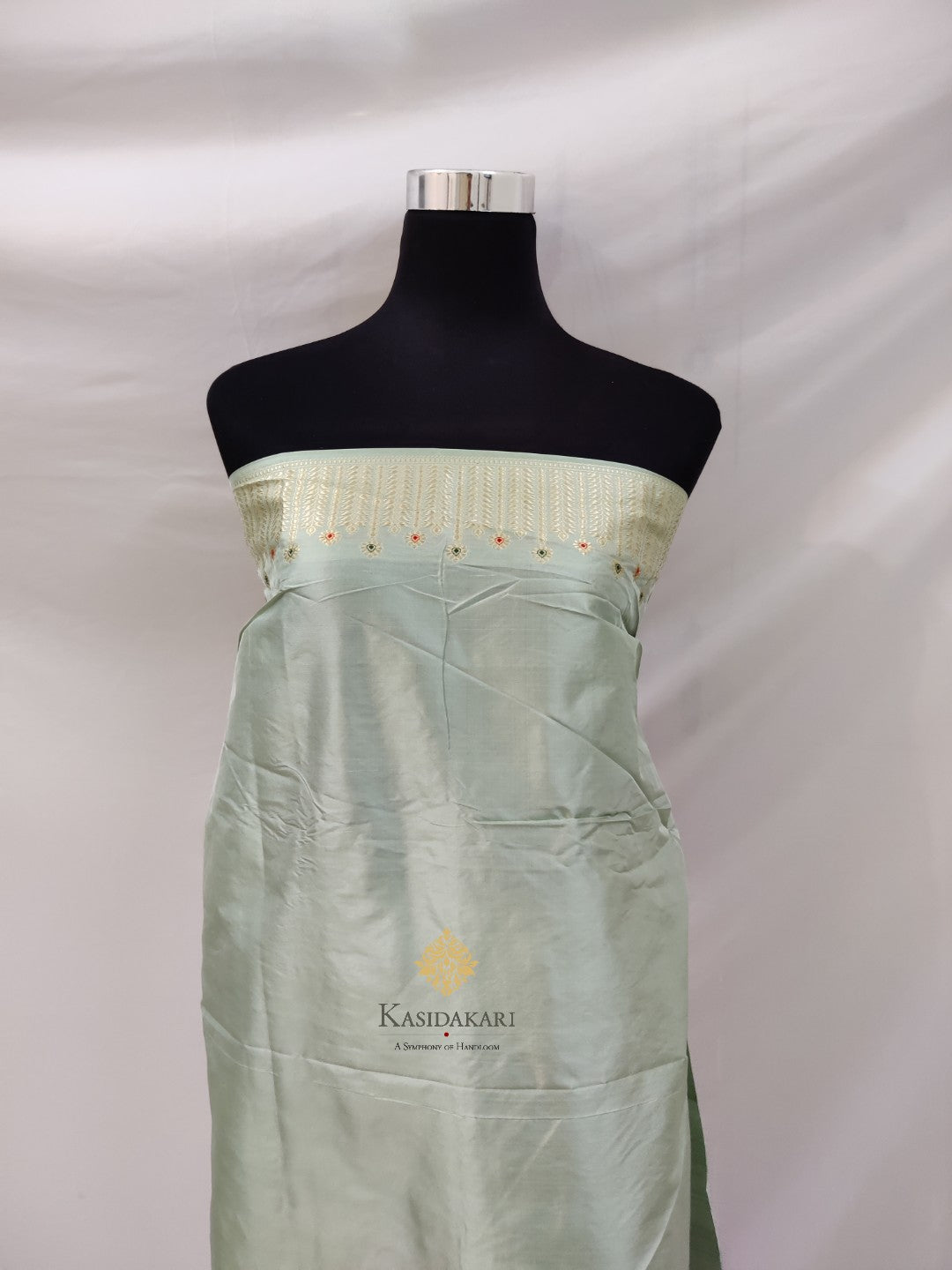 Pista Green Banarasi Katan Silk Handloom Saree