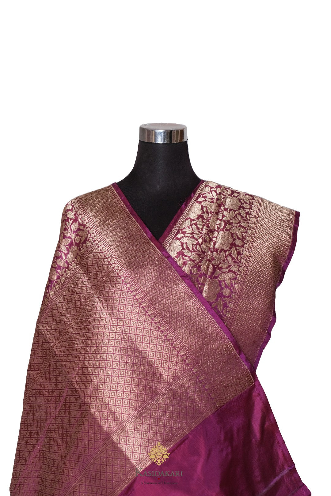 Purple Banarasi Katan Silk Handloom Saree
