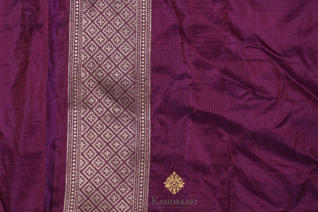 Purple Banarasi Katan Silk Handloom Saree