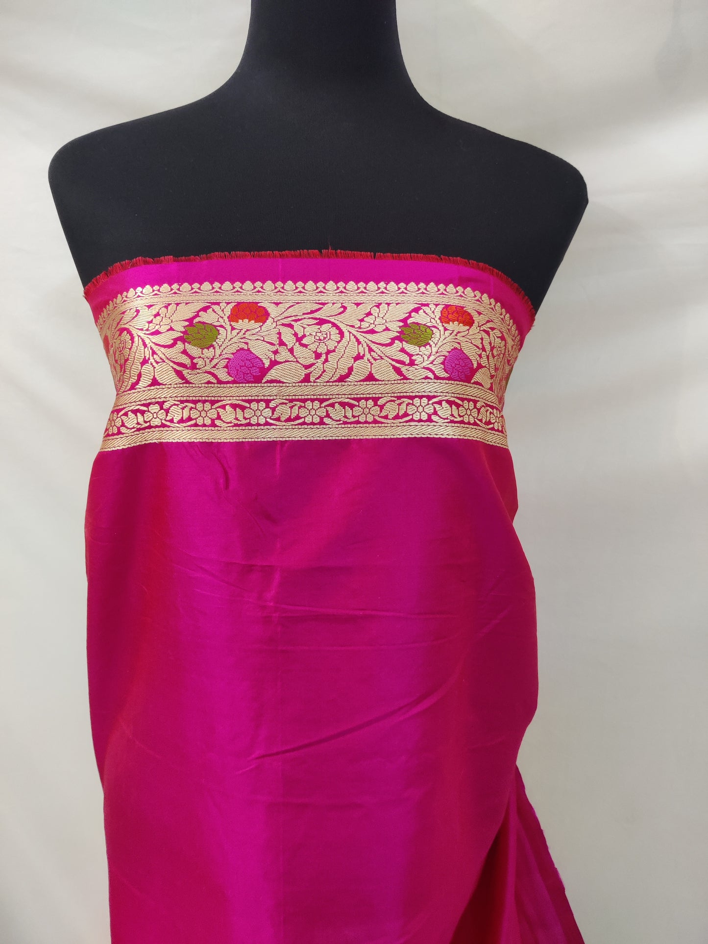 Pink Banarasi Katan Silk Handloom Saree