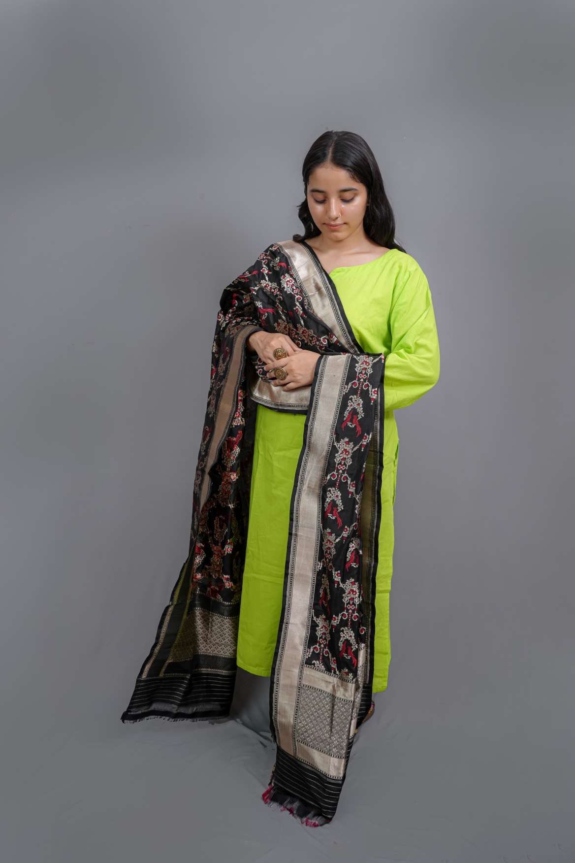 Banarasi Katan Silk Handloom Dupatta