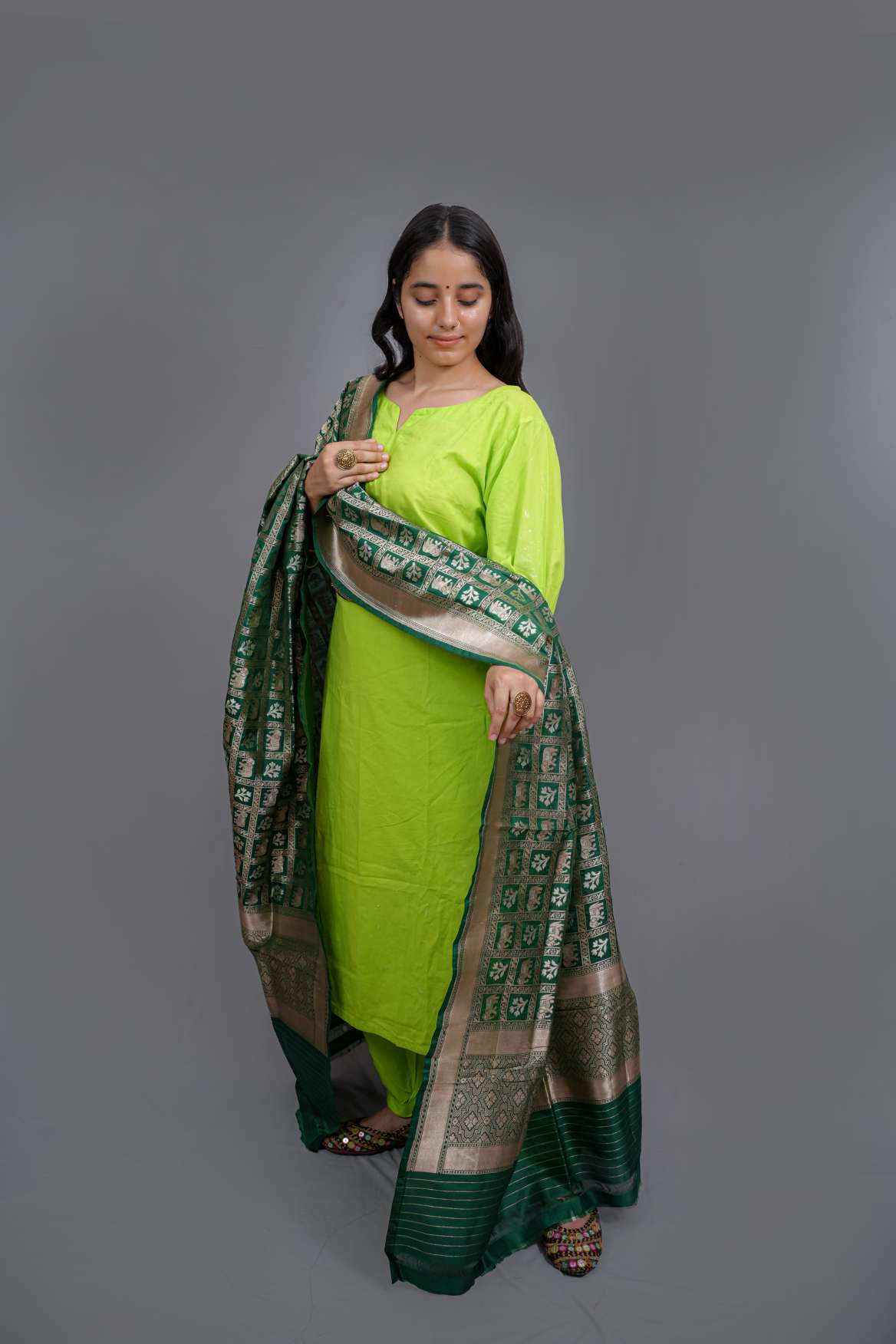 Banarasi Katan Silk Handloom Dupatta