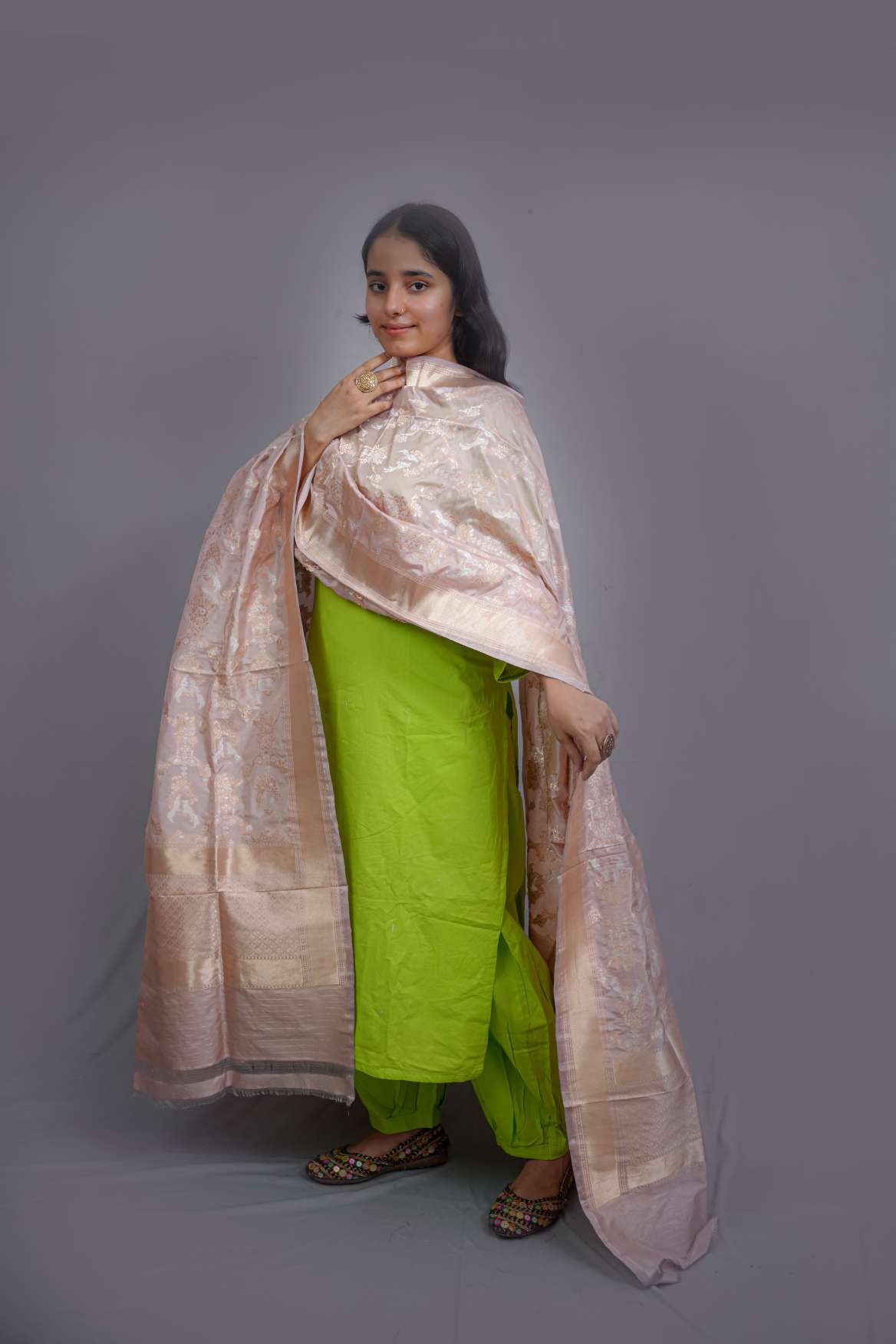 Banarasi Katan Silk Handloom Dupatta