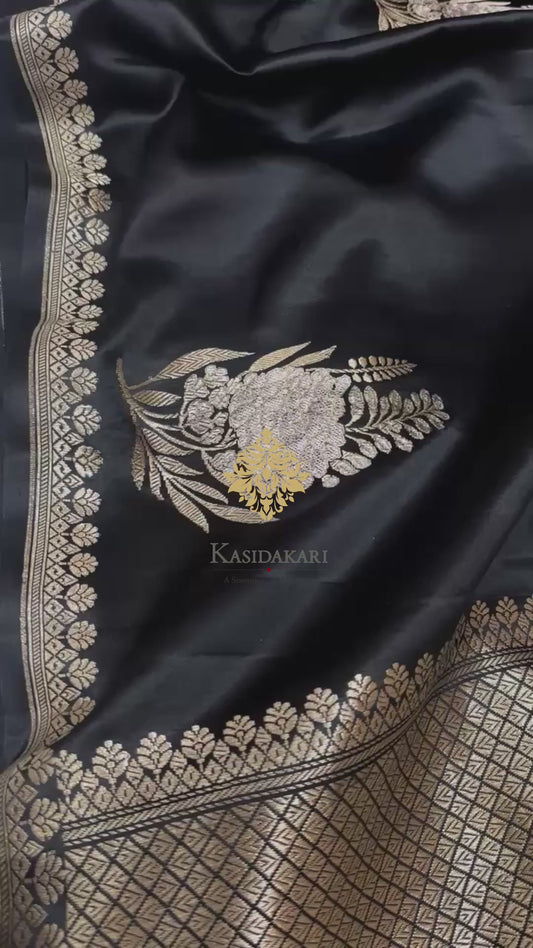 Pre-Order: Pure Satin Silk Banarasi Handloom Saree