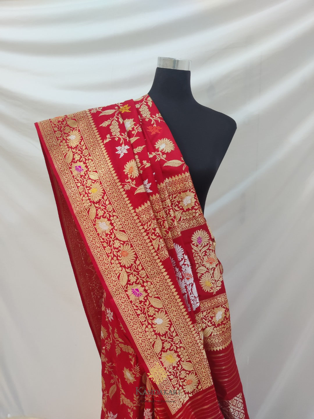 Red Banarasi Katan Silk Handloom Saree