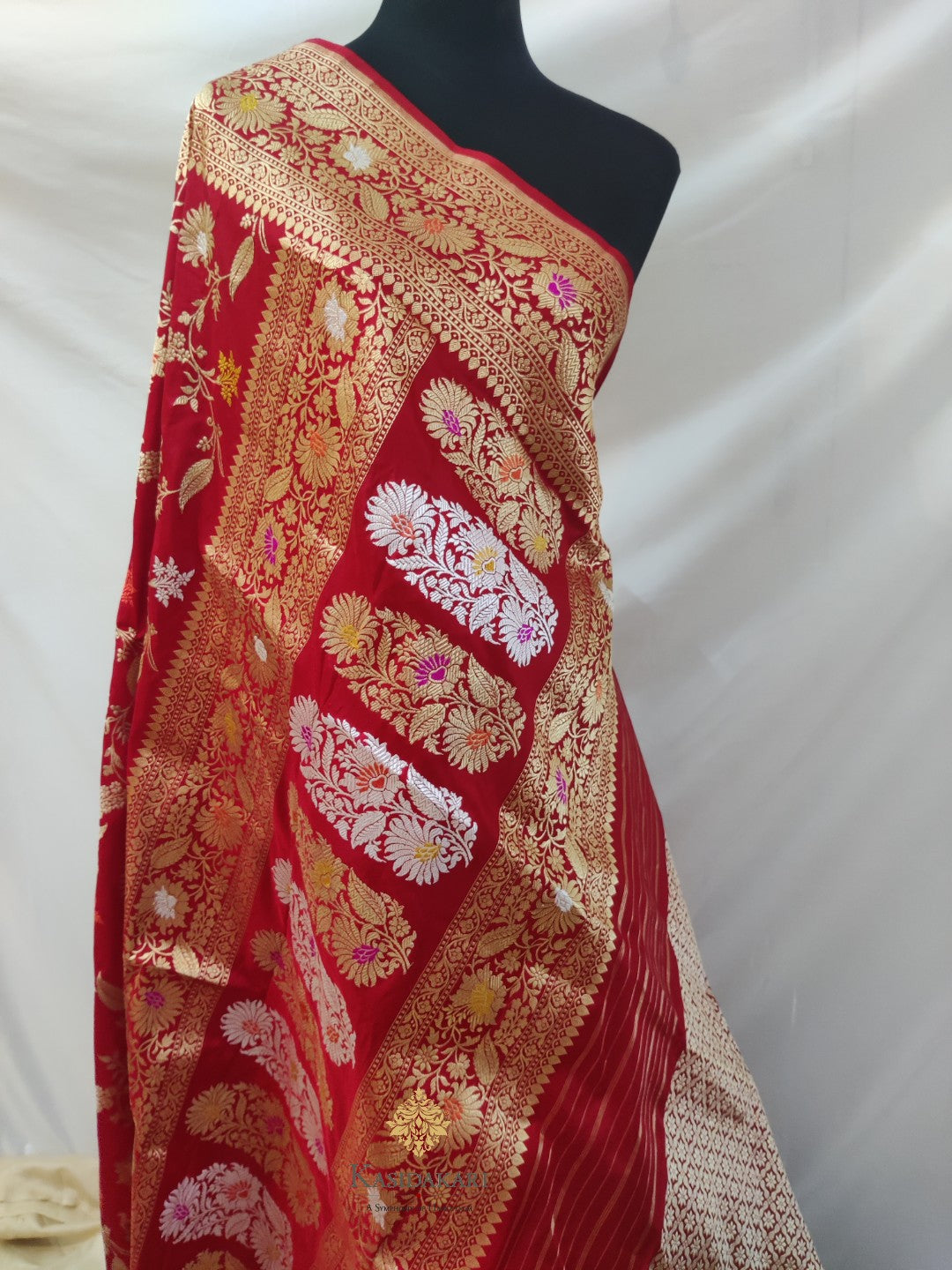Red Banarasi Katan Silk Handloom Saree