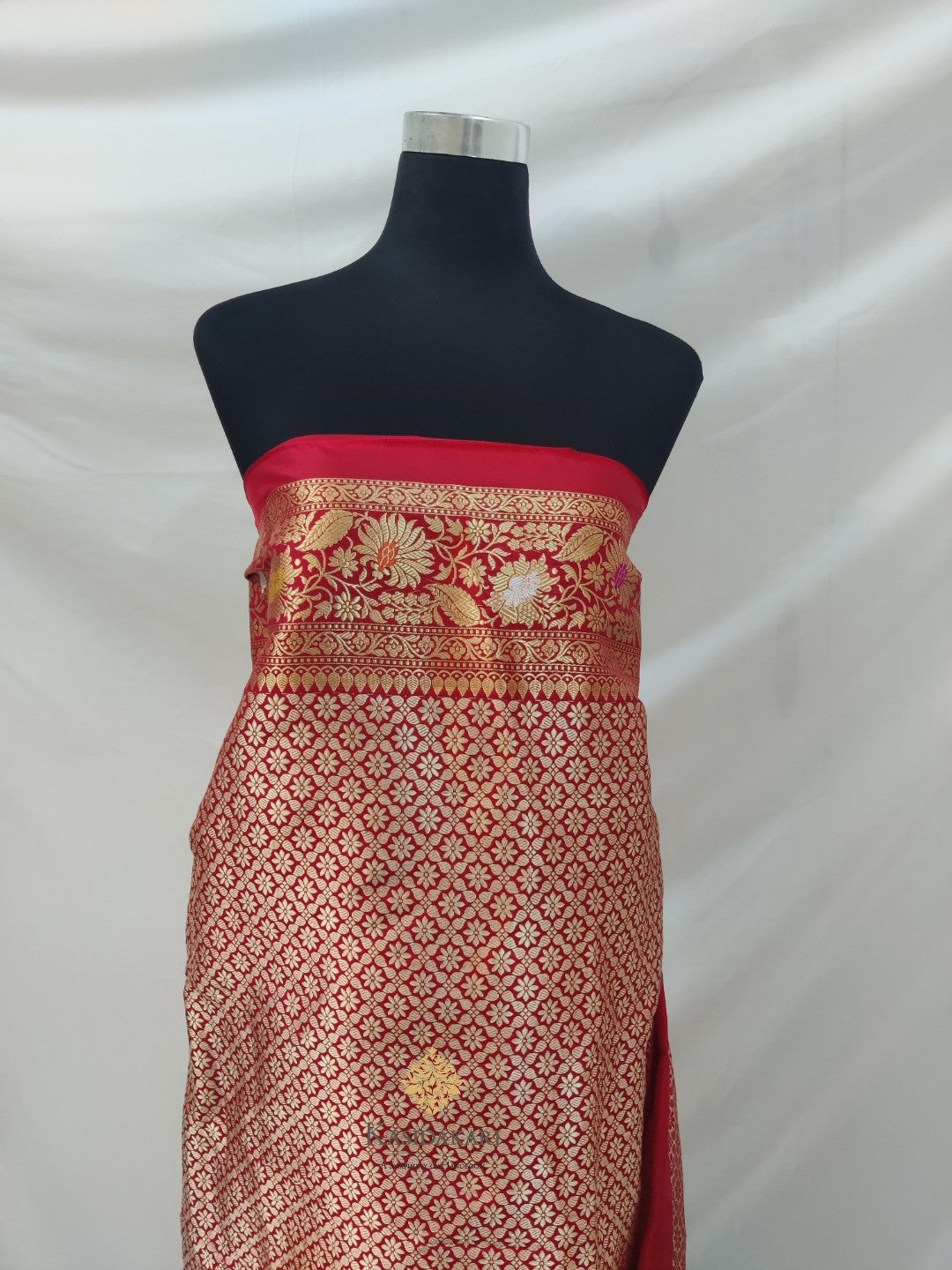 Red Banarasi Katan Silk Handloom Saree