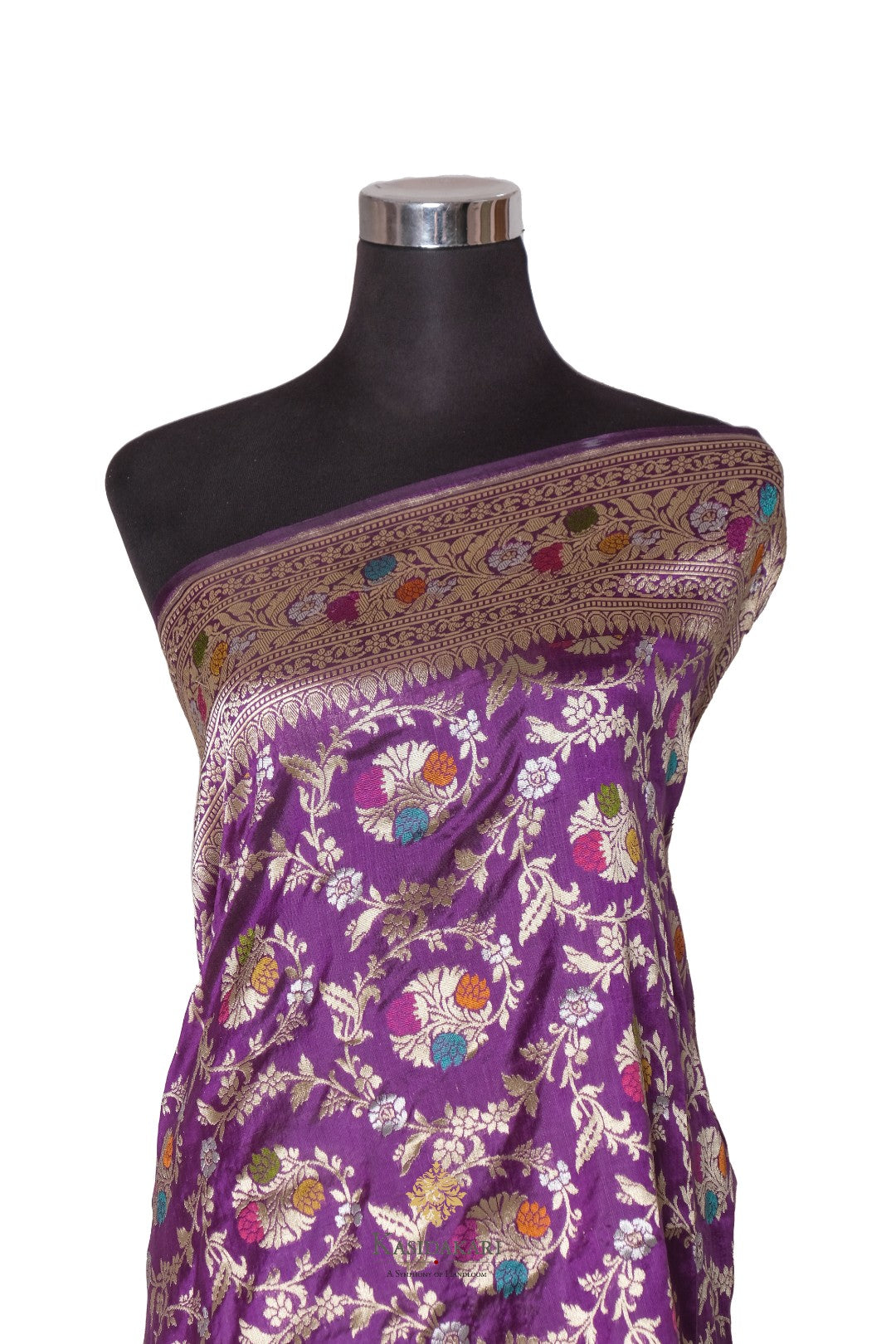 Purple Banarasi Katan Silk Handloom Saree