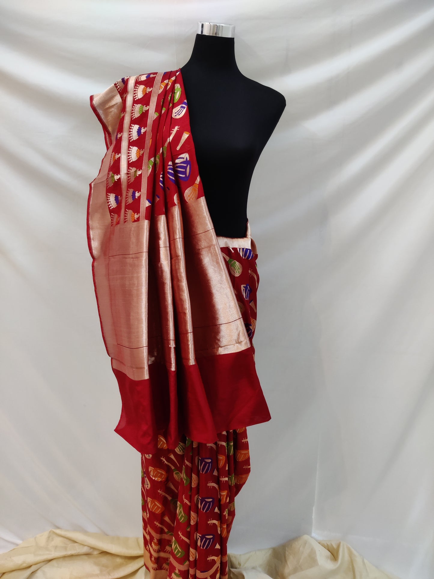 Red Katan Silk Handloom Banarasi Saree