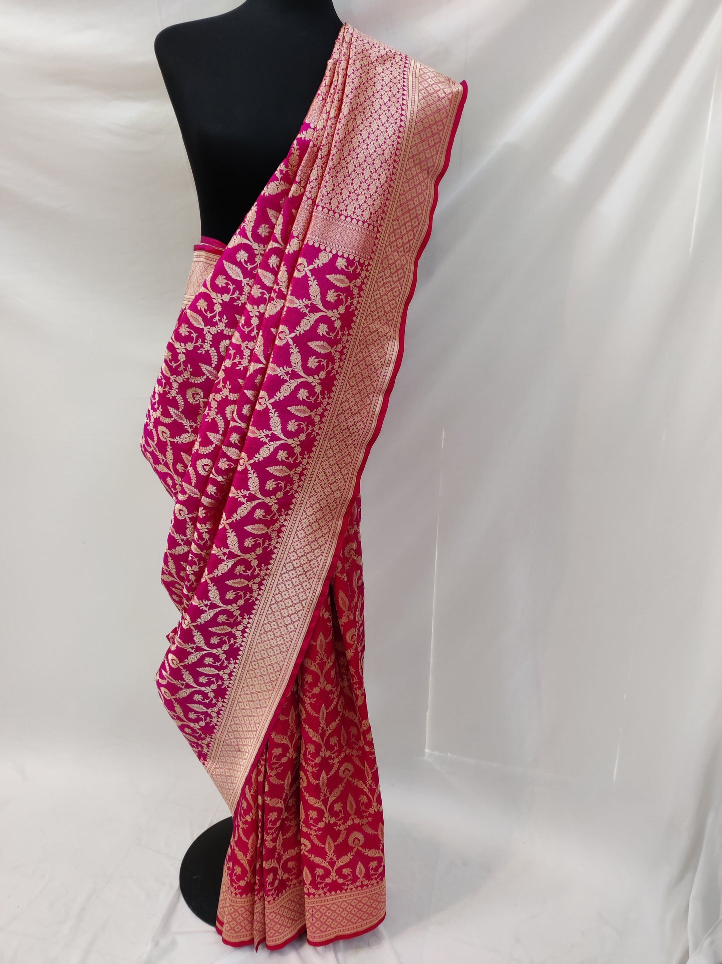 Pink Banarasi Katan Silk Handloom Saree