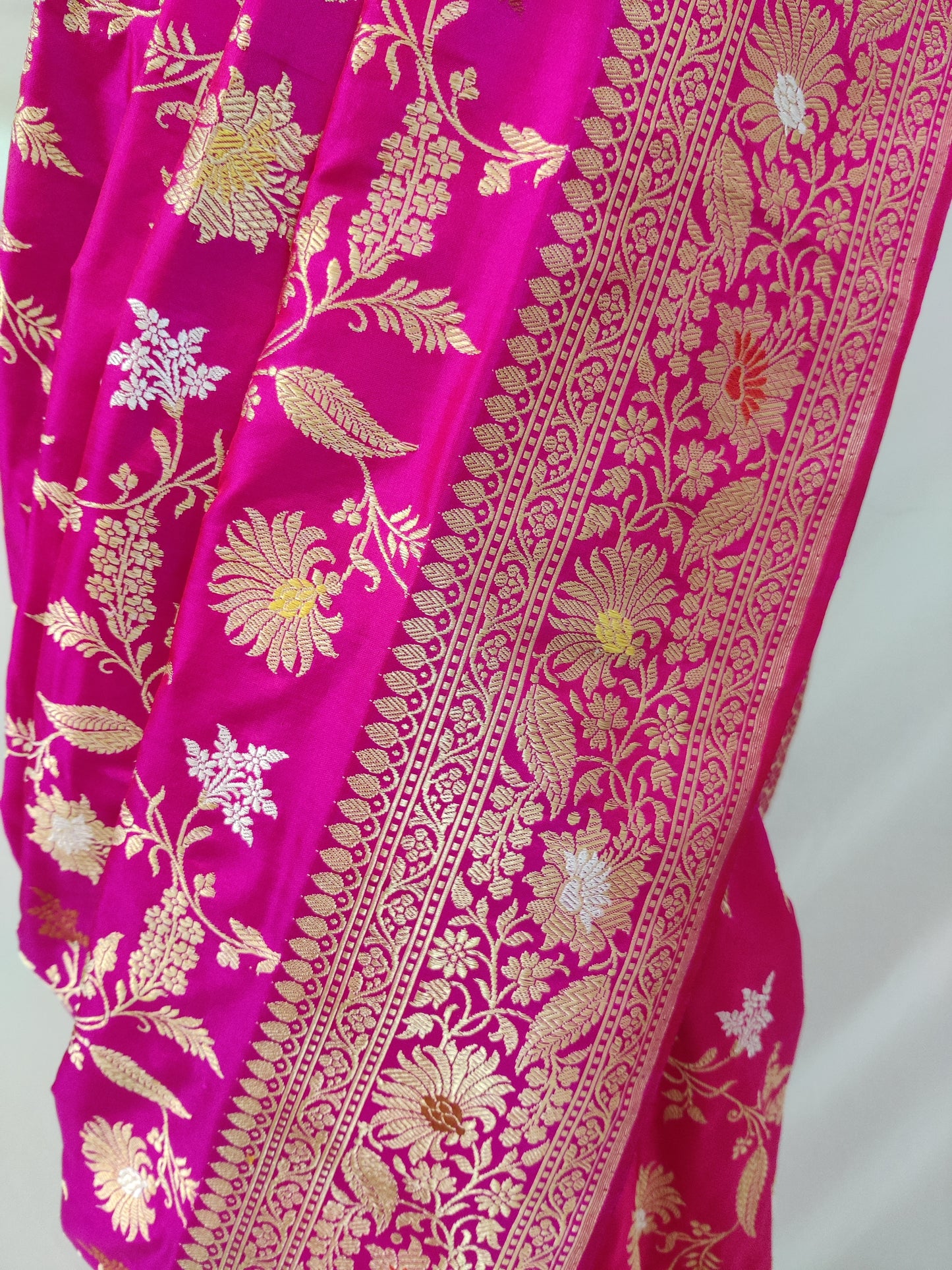 Pink Banarasi Katan Silk Handloom Saree