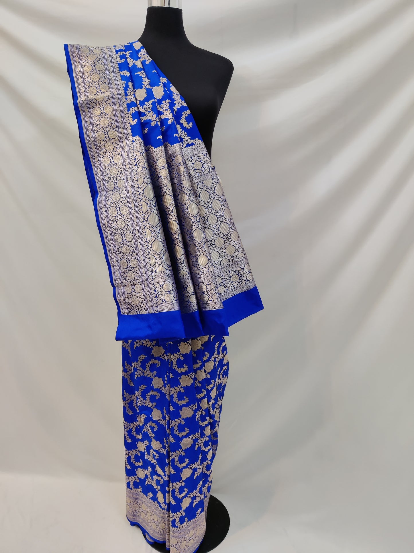 Ink Blue Banarasi Silk Handloom Saree