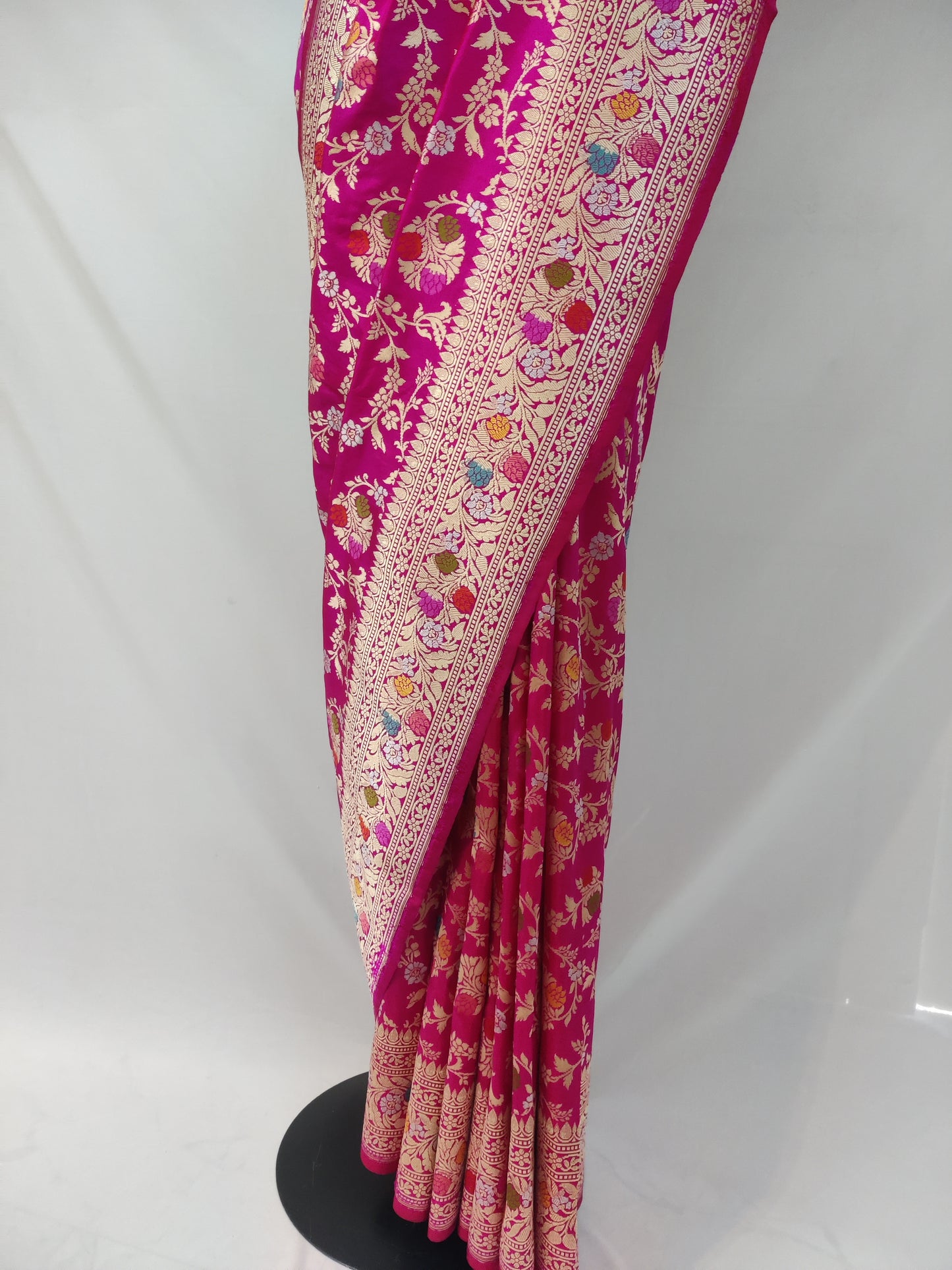 Pink Banarasi Katan Silk Handloom Saree