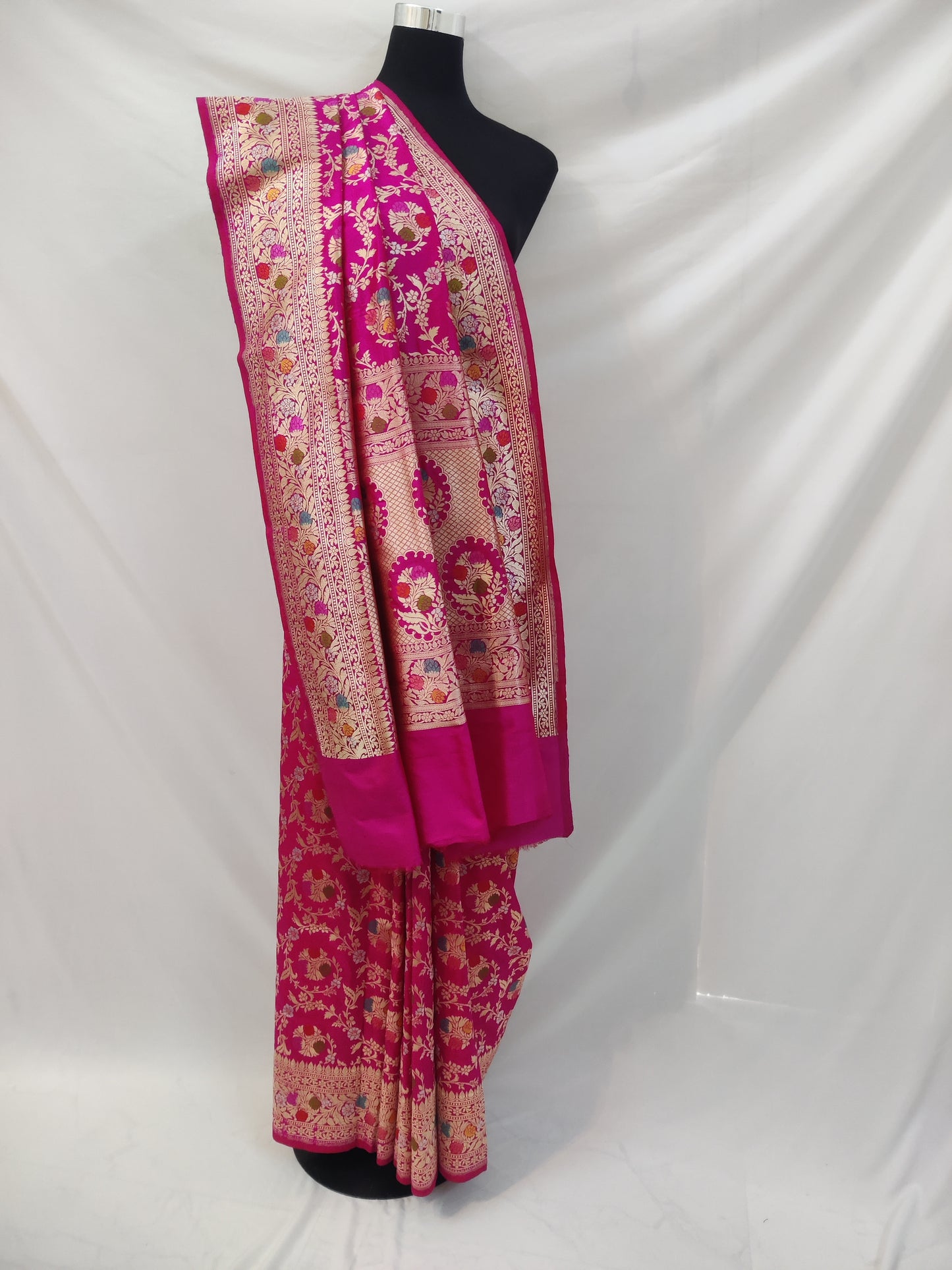 Pink Banarasi Katan Silk Handloom Saree