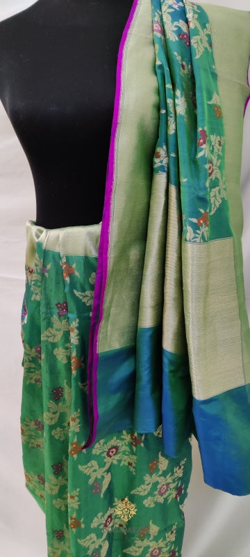 Light Green Banarasi Silk Handloom Saree
