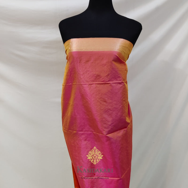 Pink Katan Silk Handloom Banarasi Saree